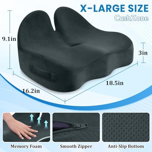 CushZone Extra Large Seat Cushion, Sciatica Support - Image 2