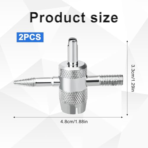 Gosknor 2pcs 4-Way Valve Core Tools, 4-in-1 Tire Valve Tool - Image 2