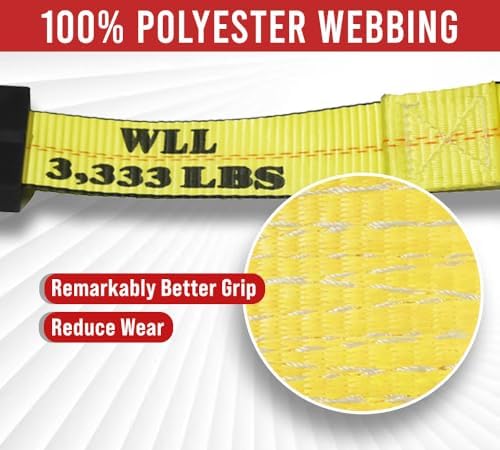 Mytee Products 4 Pack 2" x9' Car Hauler Straps - Image 3