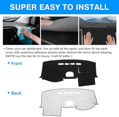Autorder Dashboard Cover Mat for Ford Edge 2007-2014 Accessories Dash Cover - Image 5