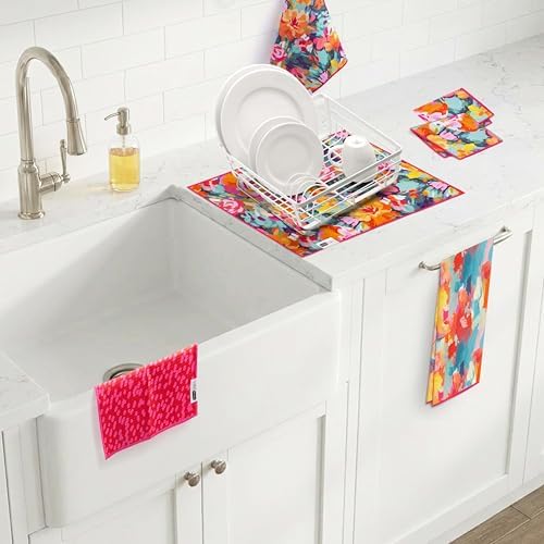 Ritz Waffle Microfiber Kitchen Towel 2pc Set – Meadow and Flurry – - Image 5