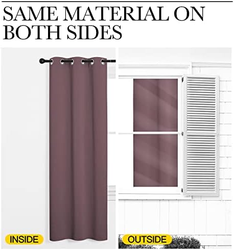 NICETOWN Dry Rose Blackout Curtains - Image 6