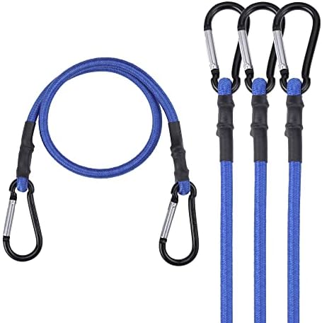 WORKPRO 24" Bungee Cords with Hooks, 4 Pack Heavy Duty Outdoor Bungee Strap by WORKPRO
