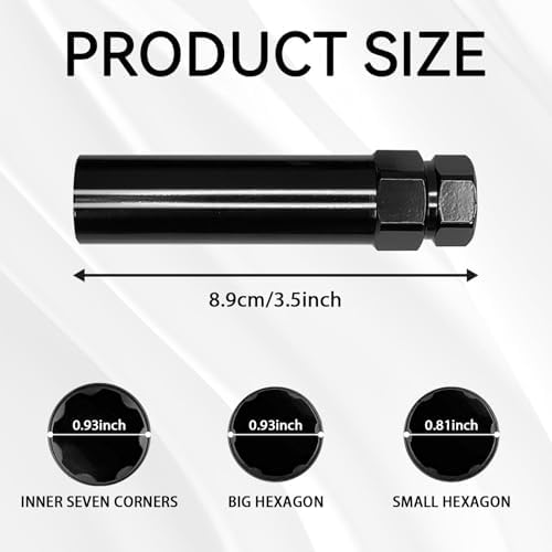 7 Spline Lug Nut Socket Set 7 Spline Lug Nut Key Wheel Lock Key Removal Tool - Image 2