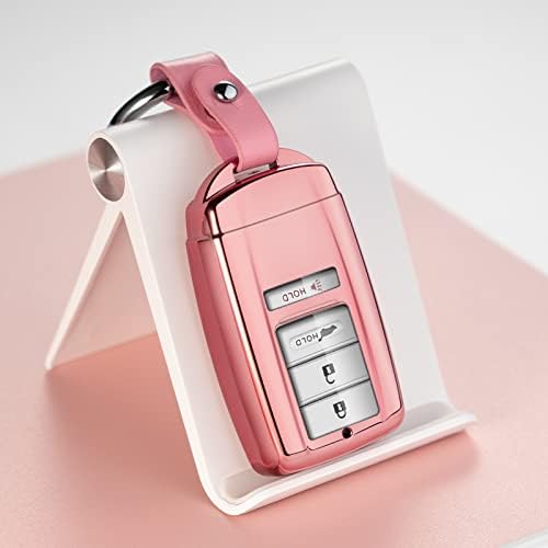 Compatible with Acura Key Fob Cover Key Chain TLX RLX NSX RDX MDX ILX PLX Pink - Image 6