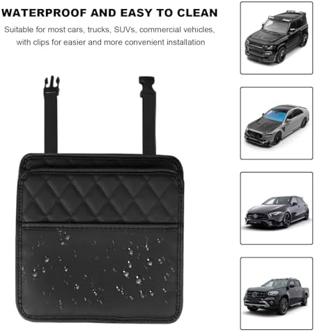 Car Back Seat Organizer, Foldable Leather Backseat Hanging Storage Bag - Image 6