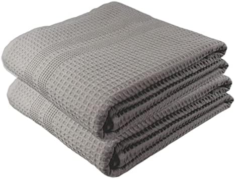 GILDEN TREE Waffle Bath Sheet Large Bath Towels Quick Dry Thin Body Towels by GildenTree