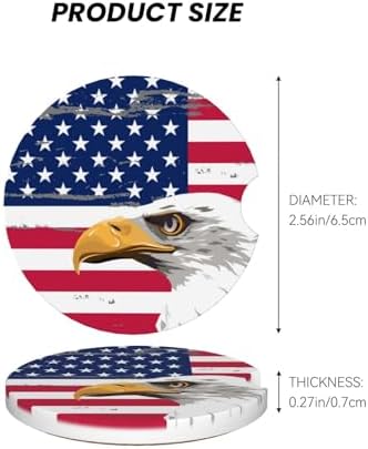 American Flags Eagle Car Coasters - Image 6