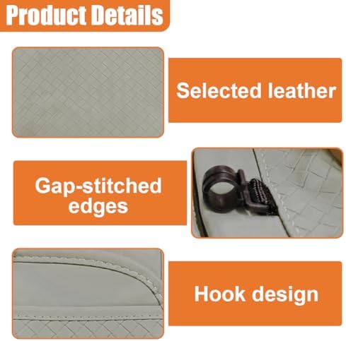 Car Backseat Organizer, Leather Auto Seat Back Kick Mats Protector, Travel - Image 3