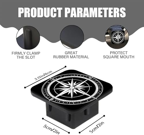 Hitch Receiver Cover 2" Compass Nautical Ocean Guide Trailer Hitch Cover Tube - Image 2