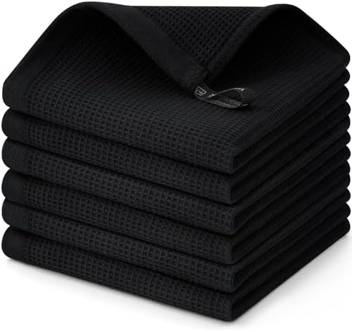Homaxy 100% Cotton Waffle Weave Dish Cloths, 6 Pack by Homaxy