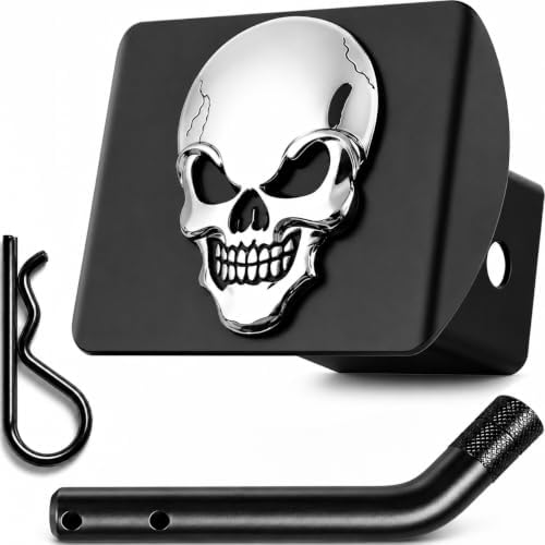 eVerHITCH 3D Skull Metal Trailer Hitch Cover by LFPartS