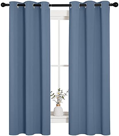 NICETOWN Kitchen Curtains Blackout, Stone Blue - Image 2