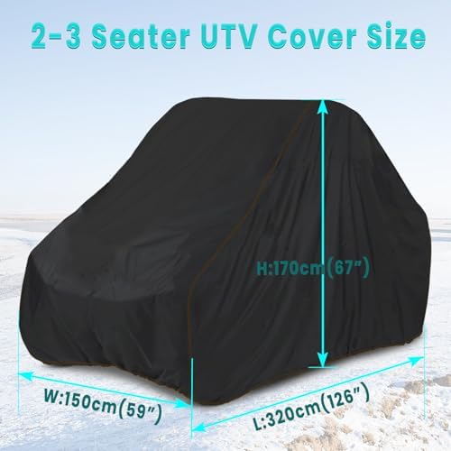 QYMOTO UTV Cover 2-3 Seater, Side by Side UTV Cover All-Weather Protection - Image 4