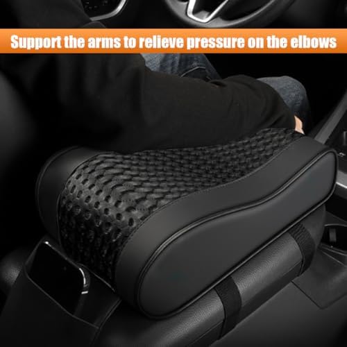 Car Armrest Cushion, Leather Memory Foam Car Center Console Arm Rest Pillow - Image 4