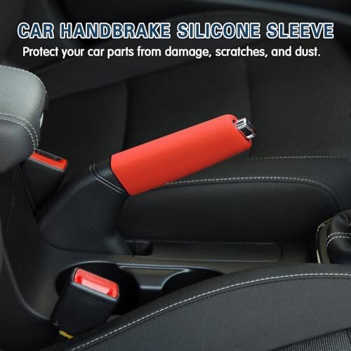 Car Handbrake Cover Gear Shift Knob Cover, Auto Comfortable Grip Silicone - Image 4