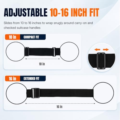 Mcbazel Luggage Connector Straps 5 Pack, Adjustable Elastic Straps - Image 4