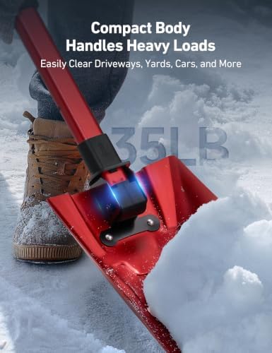 AstroAI 38.4" Folding Extendable Snow Shovel, Aluminum Handle & Metal Blade - Image 4