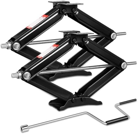 Auto Dynasty 2Pcs Scissor Jack, 2.5 Ton RV Travel Trailer Stabilizer Leveling by AutoDynasty