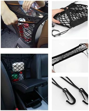 Universal Car Front Seat Net Pocket Organizer, Stretchable Hanging Storage Net - Image 6