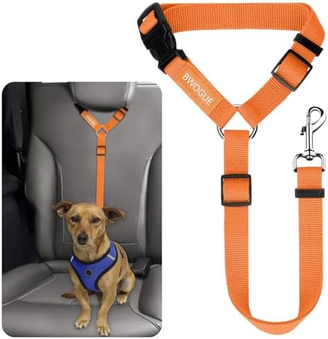 BWOGUE Dog Seat Belt for Car, Headrest Restraint Lead, Non-Elastic by BWOGUEPetHome