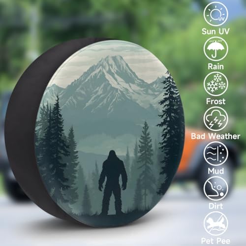 Bigfoot Spare Tire Cover 16in Spare Wheel Covers Tire Storage Cover - Image 3