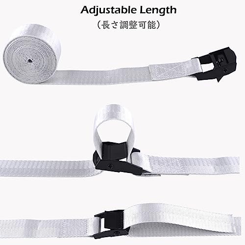 TRIWONDER Cinch Tie Down Strap Lashing Straps Heavy Duty Nylon Straps - Image 4