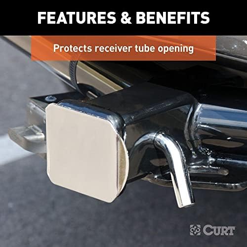 CURT 22111 Chrome Steel Trailer Hitch Cover, Fits 2-Inch Receiver - Image 4
