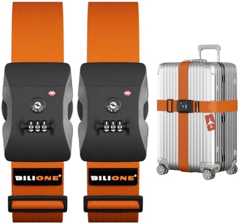 BILIONE Luggage Straps TSA Approved, Suitcase Belt by BILIONE