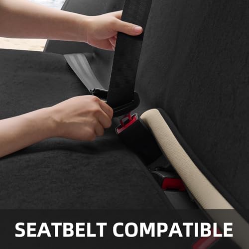 Waterproof Car Seat Cover Bench Black Full Size Universal Fits Car Sweat Towel - Image 7