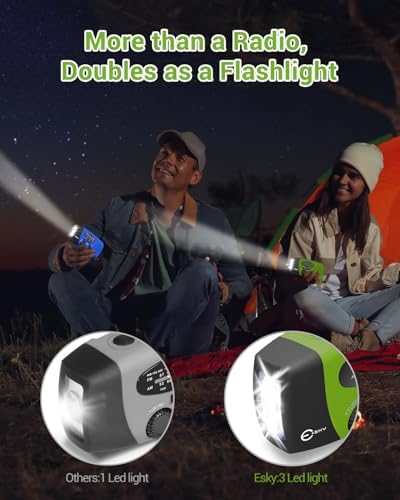 Esky Emergency Hand Crank Radio 7400mAh - Image 5