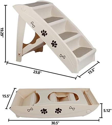 Dog Stairs for High Beds, Foldable Pet Steps Ramp - Image 5