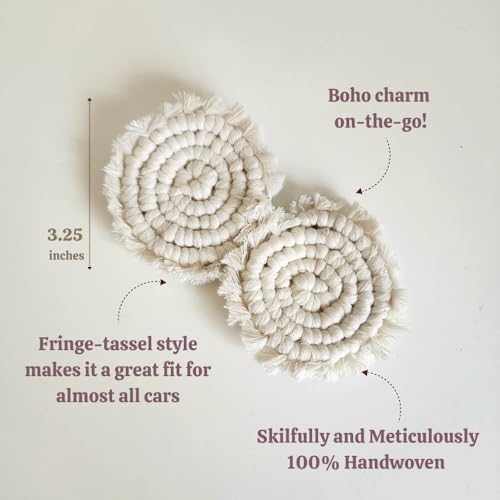 Cotton Car Coasters for Cup Holders, Drink Coaster Holder, Cute cupholder - Image 5
