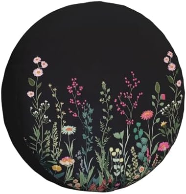 Wildflower Plant Spare Tire Cover Wheel Protectors by Helhappy