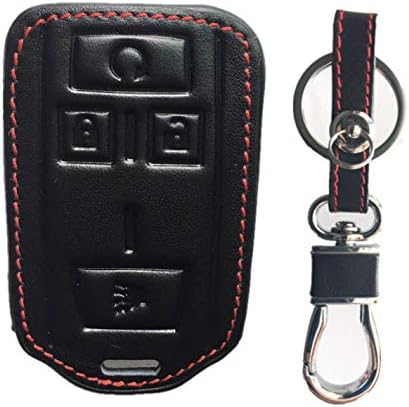 Leather Smart Remote Key Fob Case Holder Cover Compatible by KAWIHEN