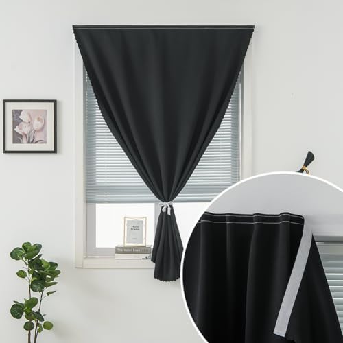 Portable Light Blocking Curtains Self-Stick Design, Removable Adhesive Window - Image 6