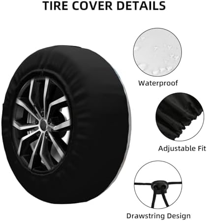 Native Wolf Spare Tire Cover Weatherproof Universal Wheel Protectors Wheel - Image 4