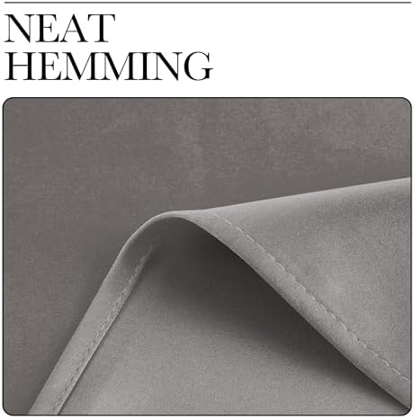 NICETOWN Chrome Gray Room Darkening Curtains - Image 7