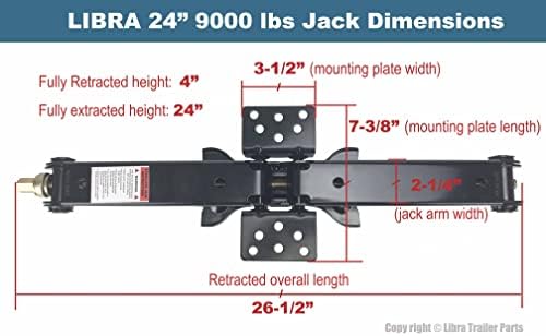 LIBRA Heavy Duty 9000lb 24" RV Camper Stabilizer Leveling Scissor Jacks PK4 - Image 5