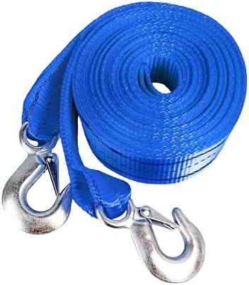 HFS Heavy-Duty Tow Strap with Hooks | 10, 000-Pound Capacity | Woven Polyester - Image 3