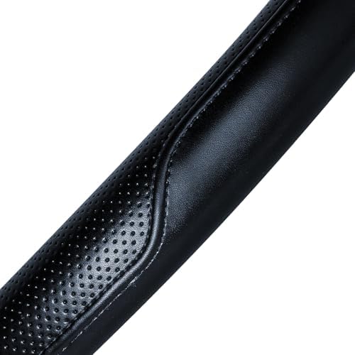 Haokay Heavy Duty Pure Cowhide Steering Wheel Cover, Genuine Leather Steering - Image 4