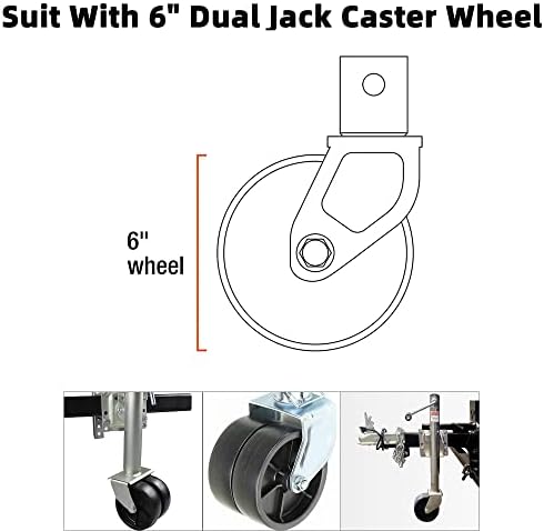 Dual Trailer Swirl Jack Caster Double Wheel Dock Chock Stabilizer - Image 5