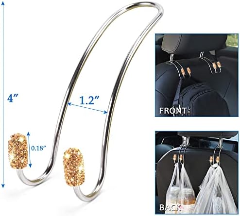 ToBeQueen 15 Pack Champagne Gold Bling Car Accessories Set - Image 4