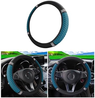 Osilly 15 Inch Rhinestone Leather Steering Wheel Cover by Osilly