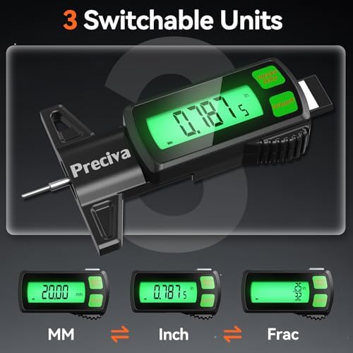 Preciva Rechargeable Tire Tread Depth Gauge, Touch Screen Digital Tire Depth - Image 5