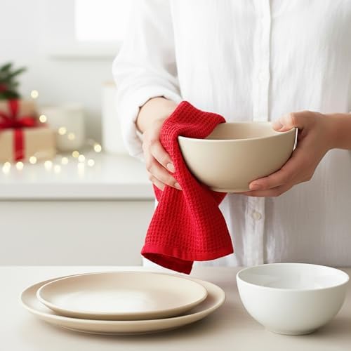 PurpleEssences Solid Kitchen Cloths, Dish Towel 15x25 Set of 6 - Image 4