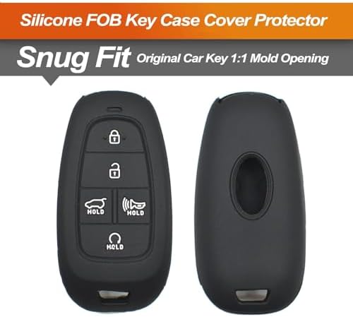 Silicone Key Fob Cover Fit for Hyundai Sonata Santa Fe Tucson Ioniq Palisade - Image 3