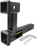 KAIRAY Double Hitch Receiver 2 Inch Trailer Dual Hitch Extension Riser Adapter by KAIRAY