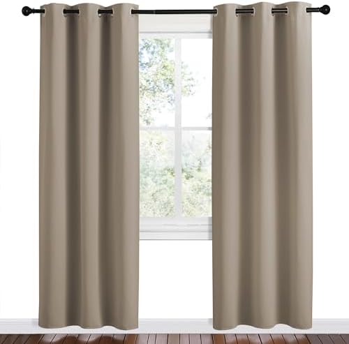 NICETOWN Taupe Room Darkening Curtains - Image 2