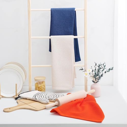 Homaxy 100% Cotton Waffle Weave Kitchen Dish Towels 12-Pack - Image 6